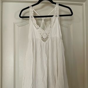 White dress with lace detail